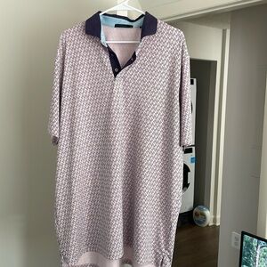 Greyson XL polo (pink/navy blue)